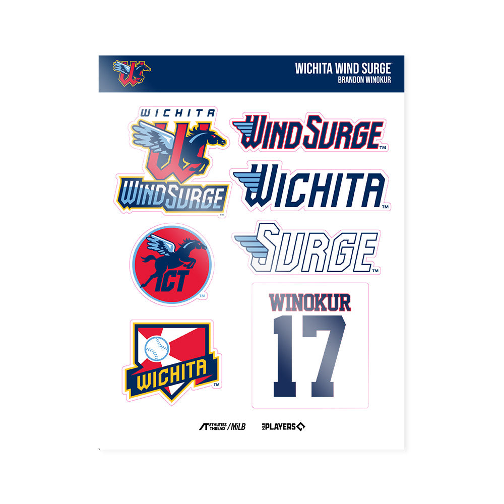 Wichita Wind Surge - MILB Baseball : Brandon Winokur - Sticker Sheet-0