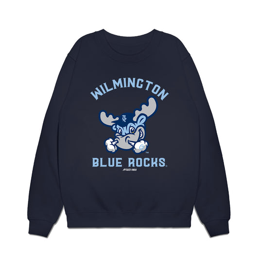 Wilmington Blue Rocks - MILB Baseball : Eiker Huizi - Premium Crewneck Sweatshirt-0