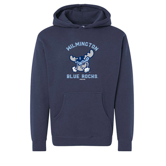 Wilmington Blue Rocks - MILB Baseball : Bryan Polanco - Hooded Pullover Sweatshirt-0