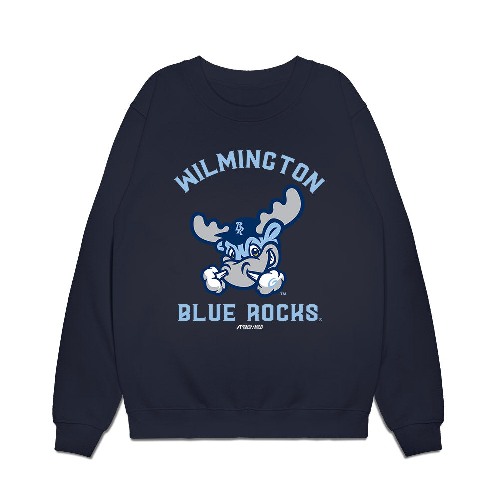 Wilmington Blue Rocks - MILB Baseball : Chris Hacopian - Premium Crewneck Sweatshirt-0