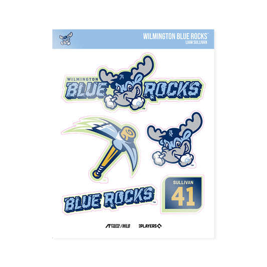 Wilmington Blue Rocks - MILB Baseball : Liam Sullivan - Sticker Sheet-0