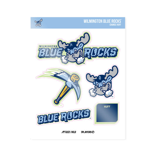 Wilmington Blue Rocks - MILB Baseball : Chance Huff - Sticker Sheet-0
