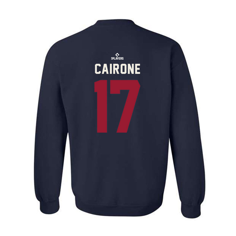 Wilson Warbirds - MILB Baseball : Frank Cairone - Crewneck Sweatshirt-1
