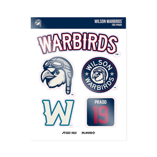 Wilson Warbirds - MILB Baseball : Eric Prado - Sticker Sheet-0
