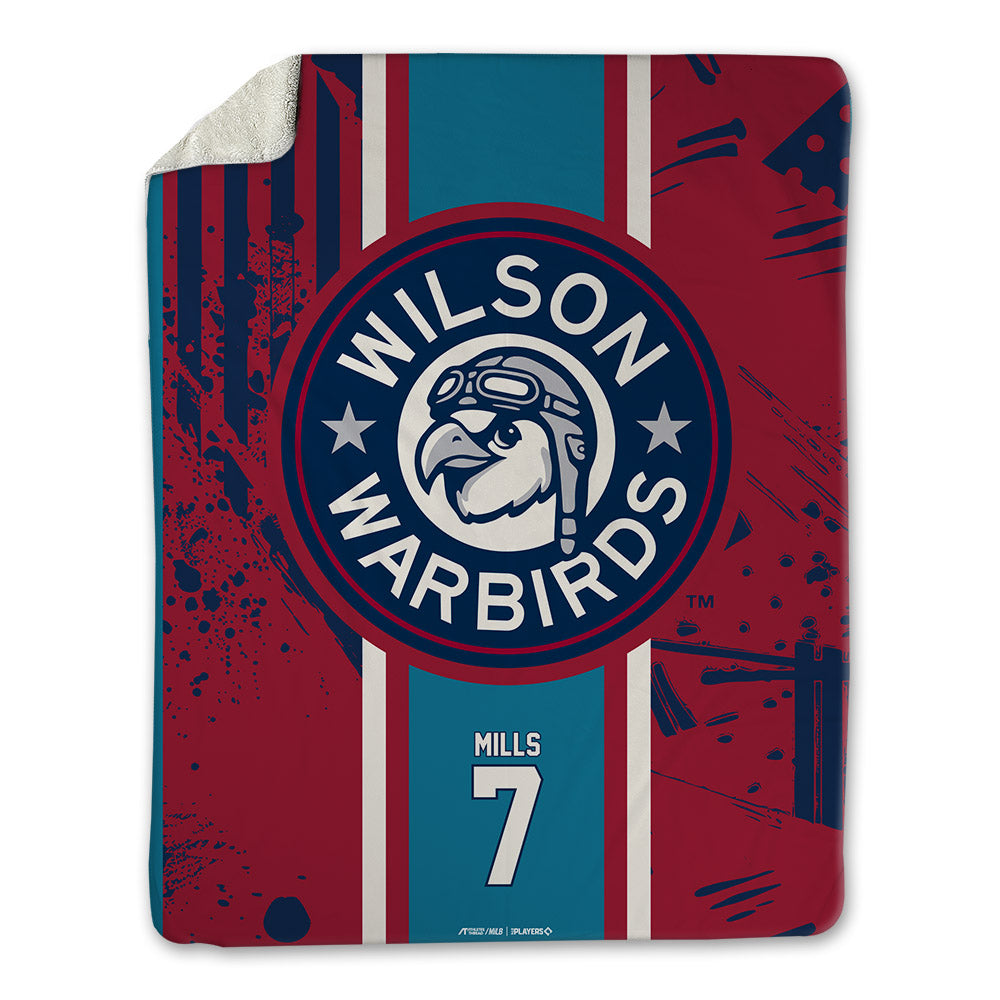 Wilson Warbirds - MILB Baseball : Rylan Mills - Blanket-0