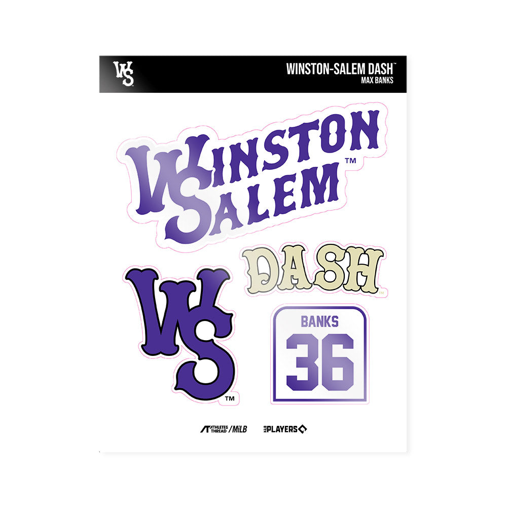 WS Dash - MILB Baseball : Max Banks - Sticker Sheet-0