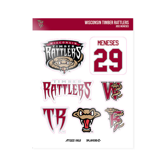 T Rattlers - MILB Baseball : Jose Meneses - Sticker Sheet-0