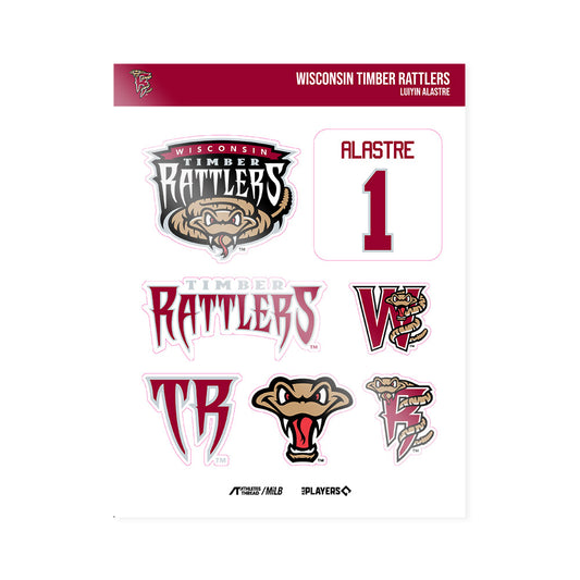 T Rattlers - MILB Baseball : Luiyin Alastre - Sticker Sheet-0