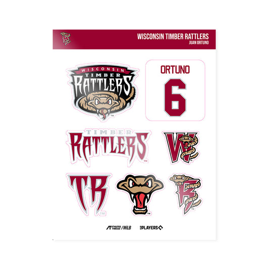 T Rattlers - MILB Baseball : Juan Ortuno - Sticker Sheet-0