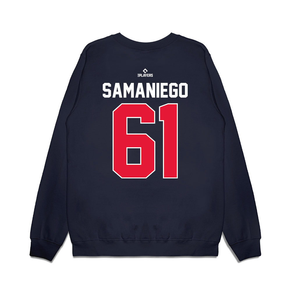 Worcester WooSox - MILB Baseball : Tyler Samaniego - Premium Crewneck Sweatshirt-1