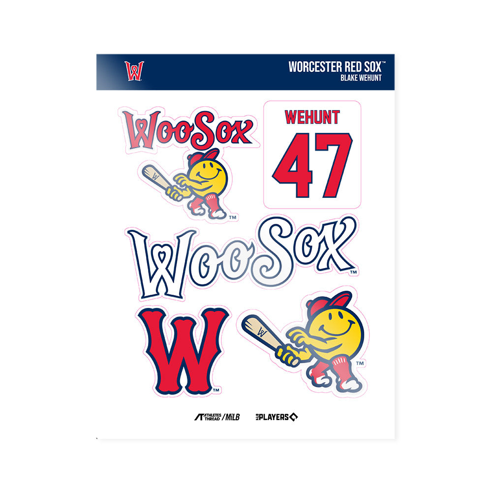 Worcester WooSox - MILB Baseball : Blake Wehunt - Sticker Sheet-0