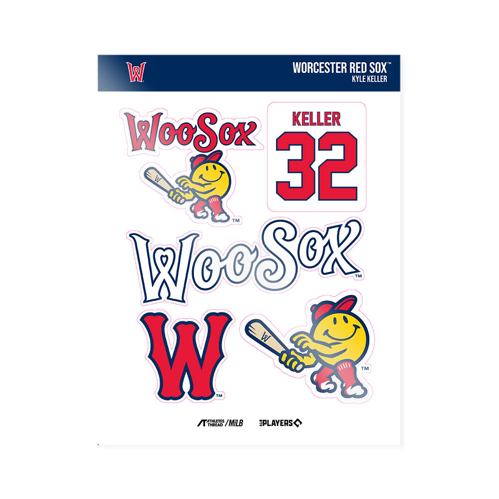 Worcester WooSox - MILB Baseball : Kyle Keller - Sticker Sheet-0