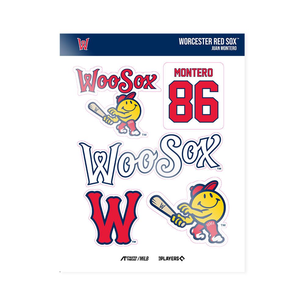 Worcester WooSox - MILB Baseball : Juan Montero - Sticker Sheet-0