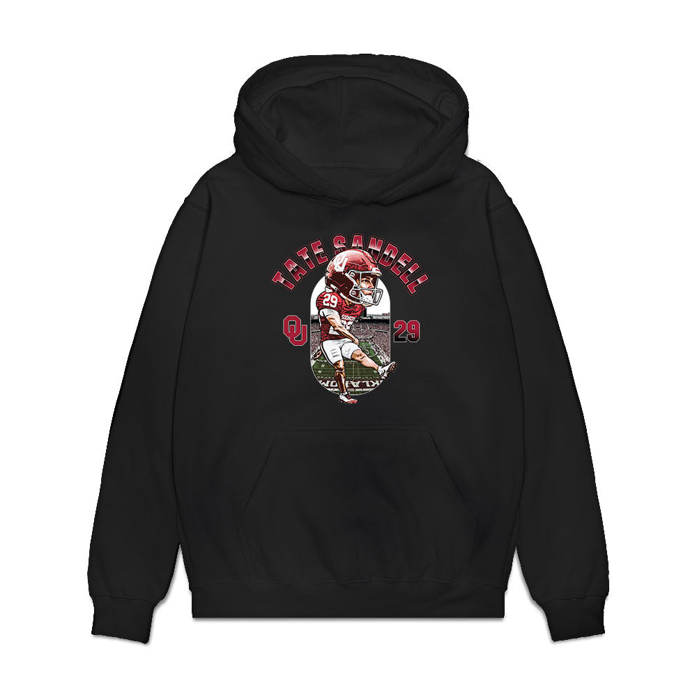 Texas Tech - NCAA Football : Sheridan Wilson - Caricature Premium Hooded Sweatshirt-0