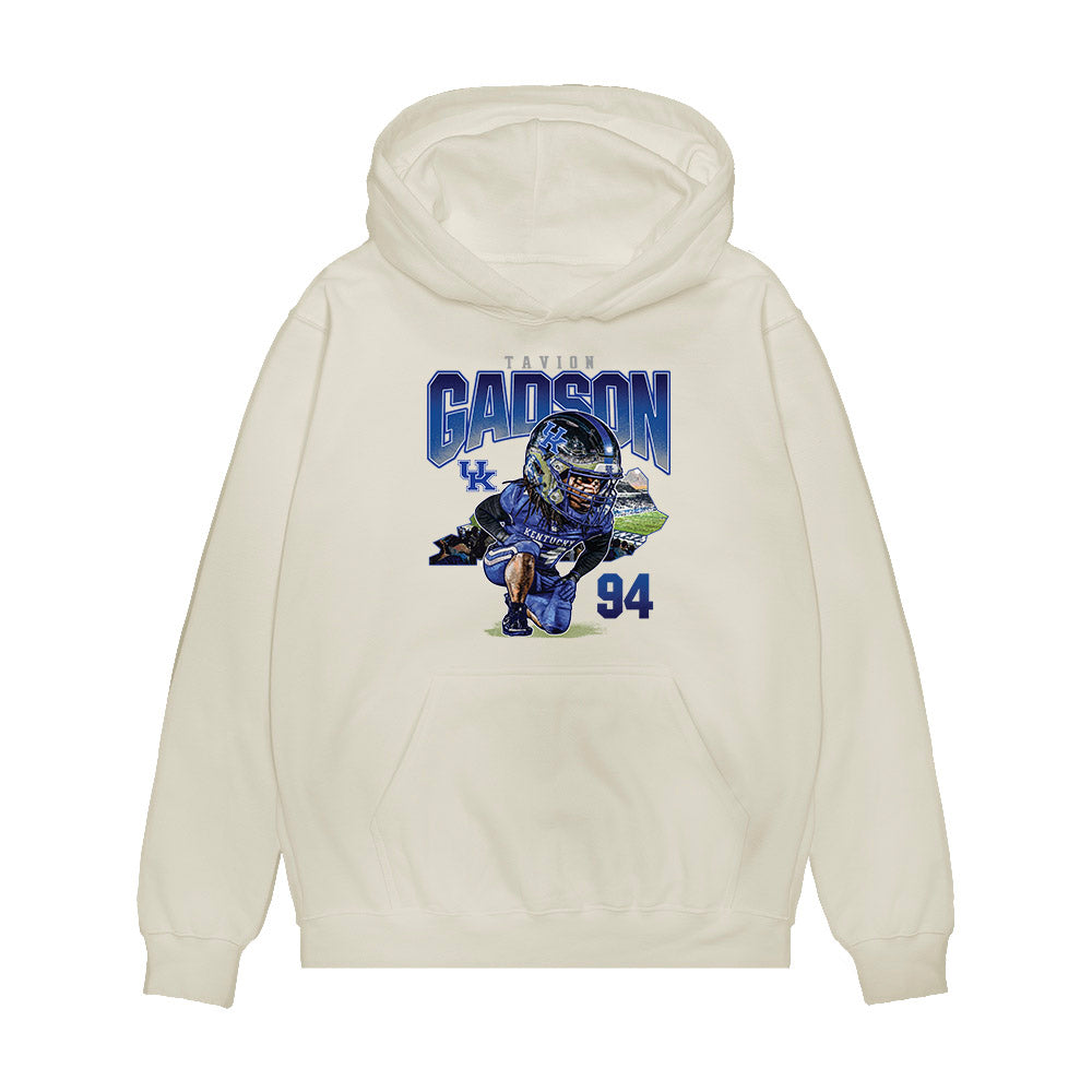 Kentucky - NCAA Football : Tavion Gadson - Bobble Head Premium Hooded Sweatshirt-0