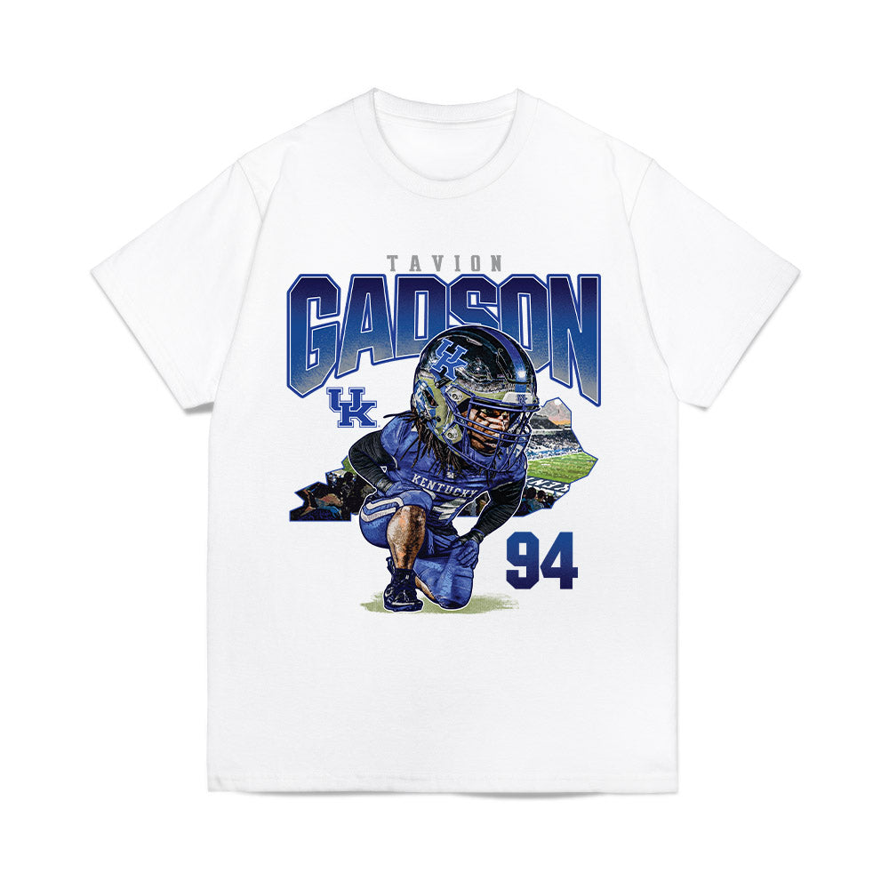 Kentucky - NCAA Football : Tavion Gadson - Bobble Head Comfort Colors T-Shirt-0