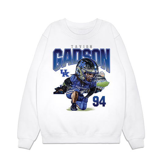 Kentucky - NCAA Football : Tavion Gadson - Bobble Head Premium Crewneck Sweatshirt-0