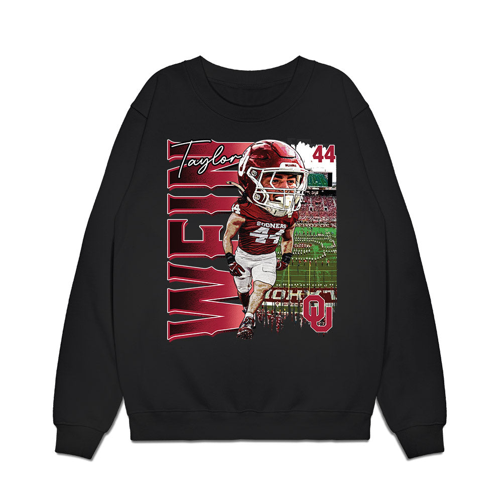 Oklahoma - NCAA Football : Taylor Wein - Bobblehead Premium Crewneck Sweatshirt-0