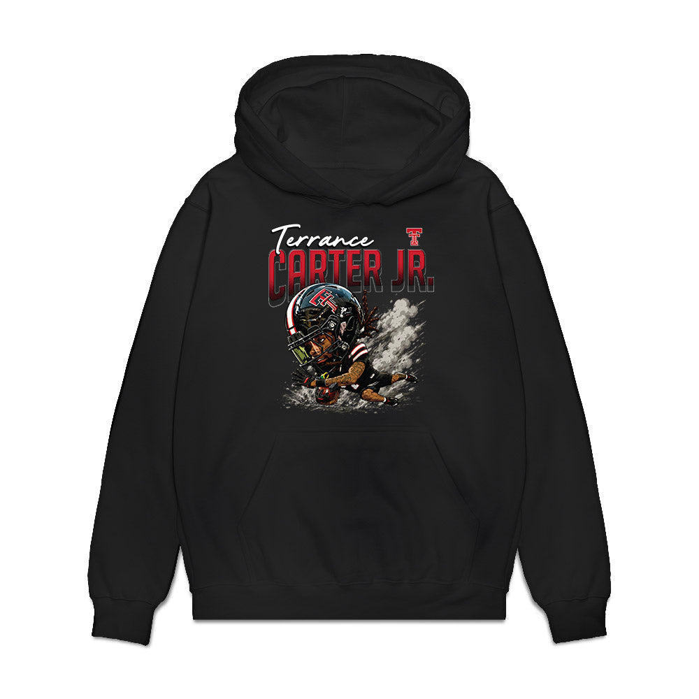 Texas Tech - NCAA Football : Terrance Carter Jr - Bobblehead Premium Hooded Sweatshirt-0