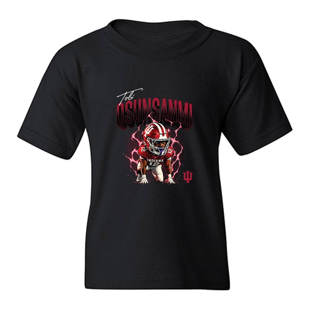 Indiana - NCAA Football : Tobi Osunsanmi - Caricature Youth T-Shirt-0