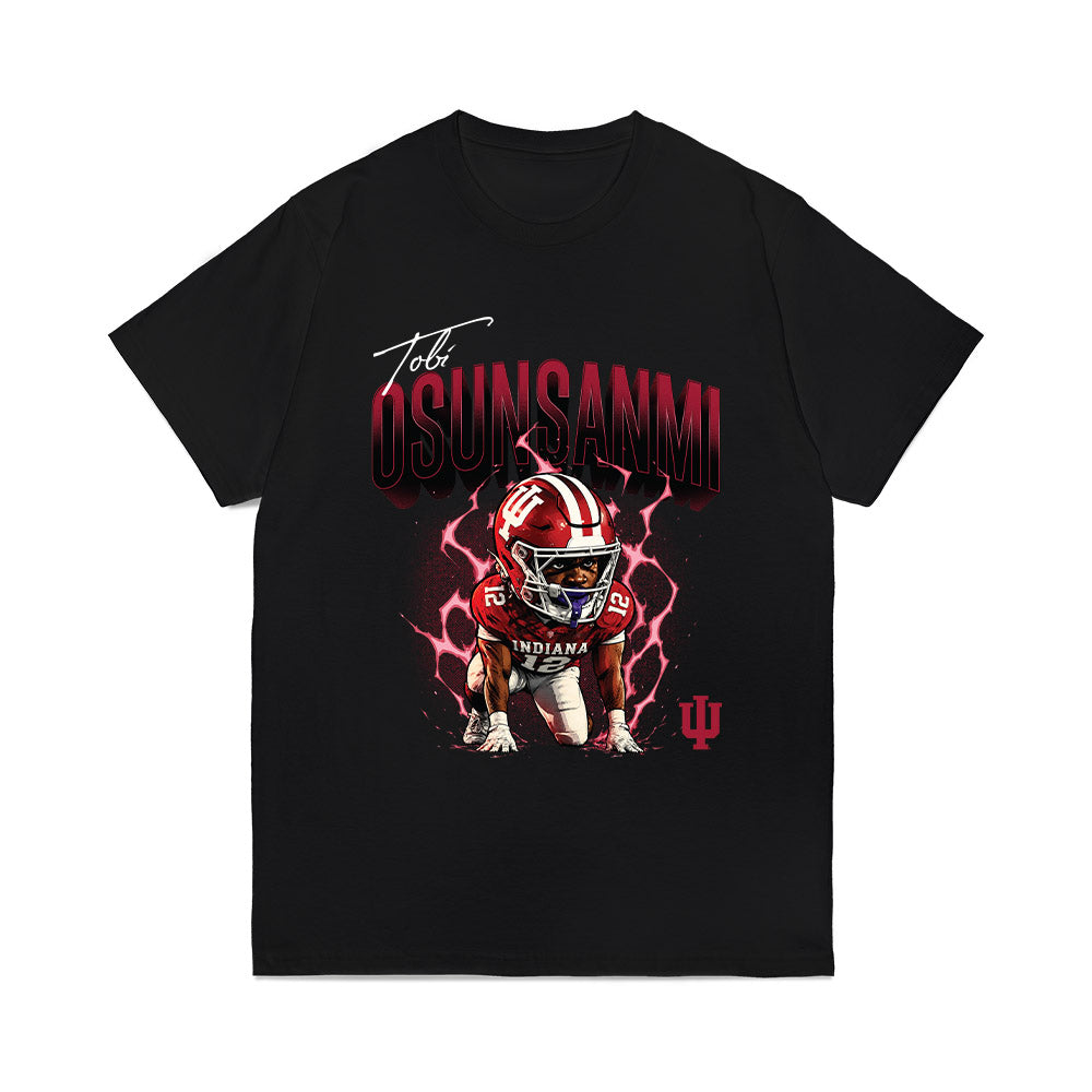 Indiana - NCAA Football : Tobi Osunsanmi - Caricature Comfort Colors T-Shirt-0