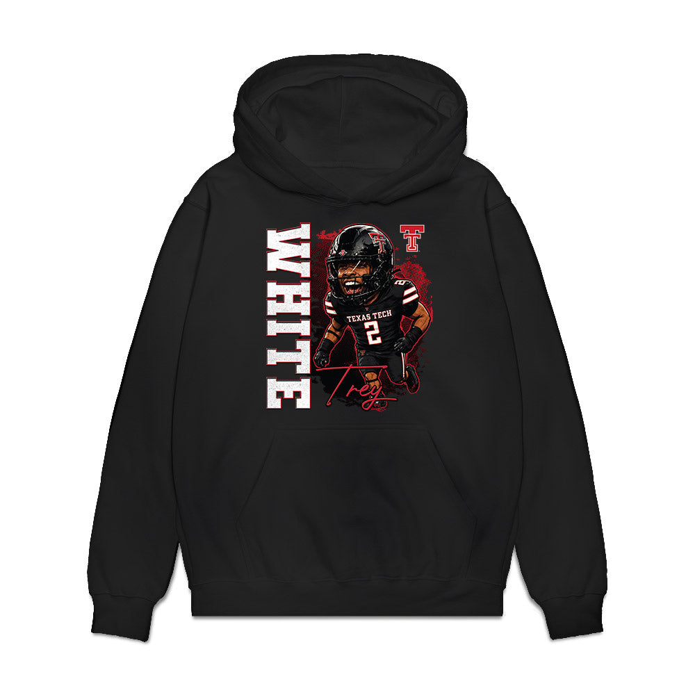 Texas Tech - NCAA Football : Trey White - Bobble Head Premium Hooded Sweatshirt-0