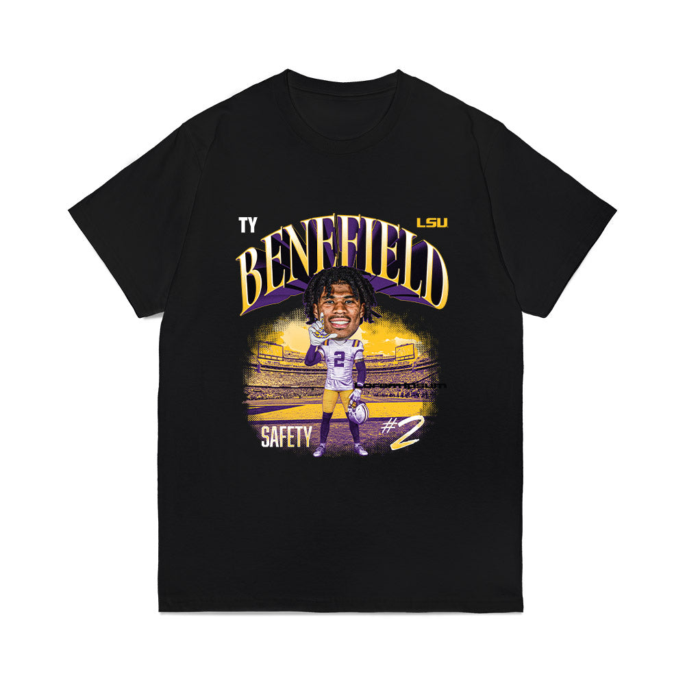 LSU - NCAA Football : Ty Benefield - Bobblehead Comfort Colors T-Shirt-0