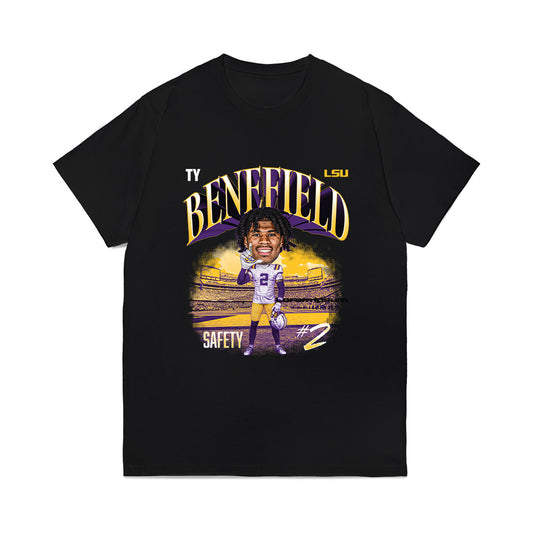 LSU - NCAA Football : Ty Benefield - Bobblehead Comfort Colors T-Shirt-0