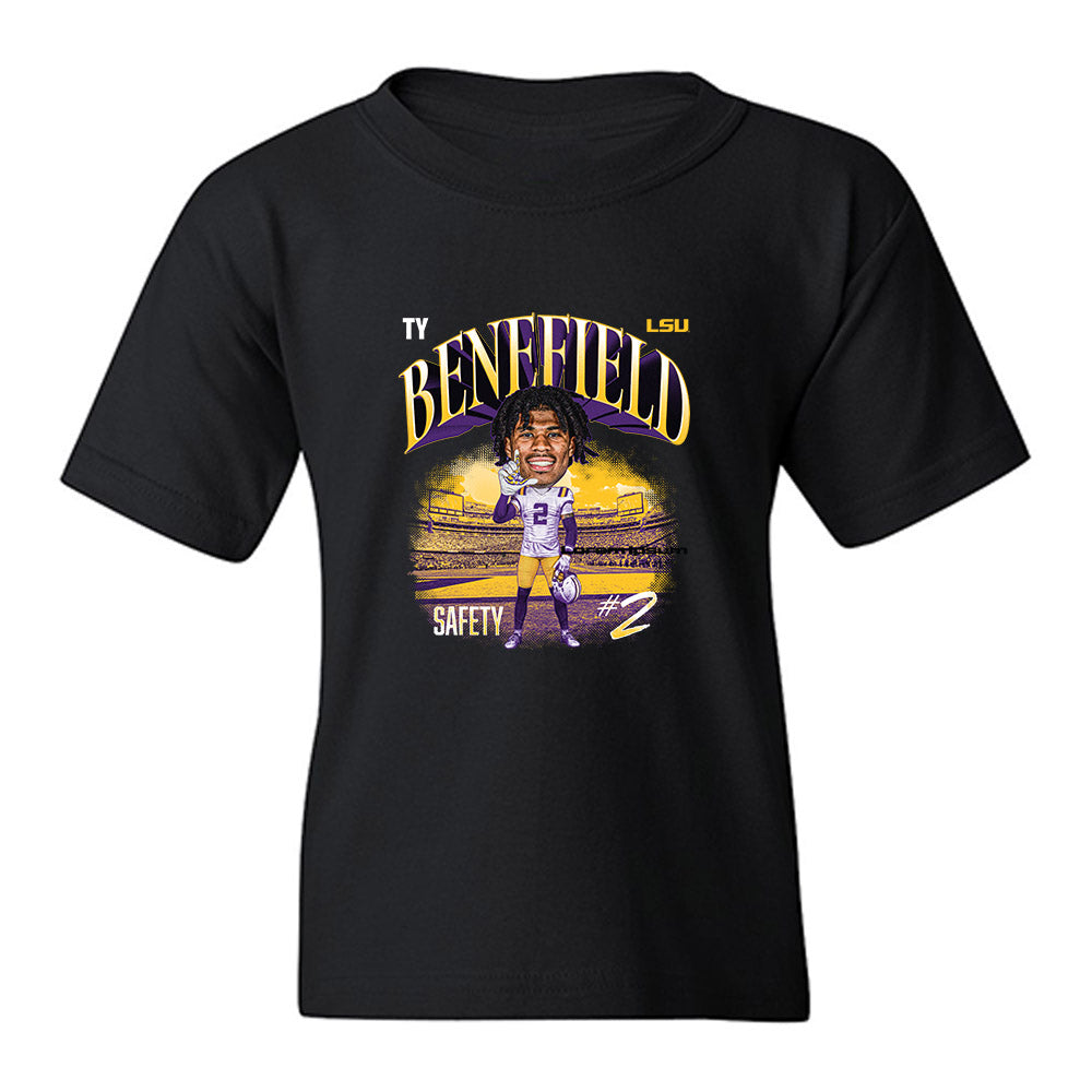 LSU - NCAA Football : Ty Benefield - Bobblehead Youth T-Shirt-0
