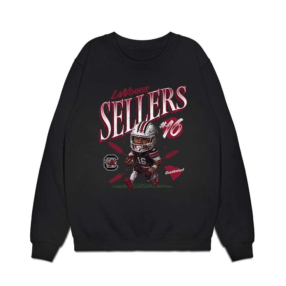 South Carolina - NCAA Football : LaNorris Sellers - Caricature Premium Crewneck Sweatshirt-0