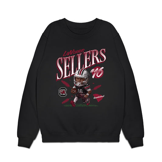 South Carolina - NCAA Football : LaNorris Sellers - Caricature Premium Crewneck Sweatshirt-0