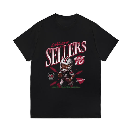South Carolina - NCAA Football : LaNorris Sellers - Caricature Comfort Colors T-Shirt-0