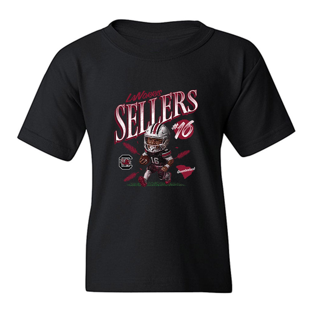 South Carolina - NCAA Football : LaNorris Sellers - Caricature Youth T-Shirt-0