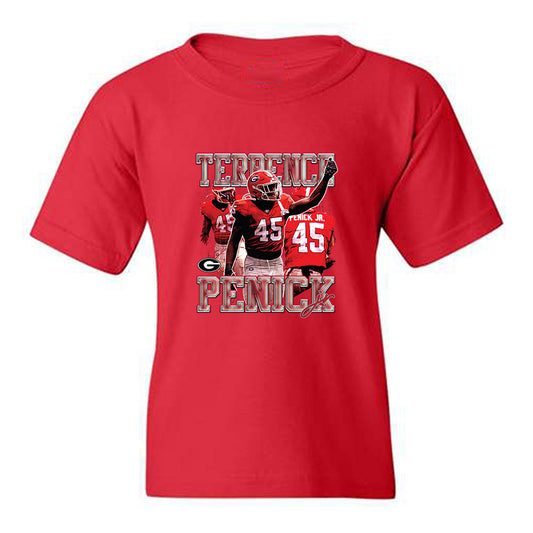 Georgia - NCAA Football : Terrence Penick Jr - Collage Youth T-Shirt-0