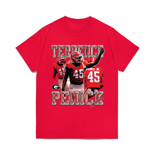 Georgia - NCAA Football : Terrence Penick Jr - Collage Comfort Colors T-Shirt-0