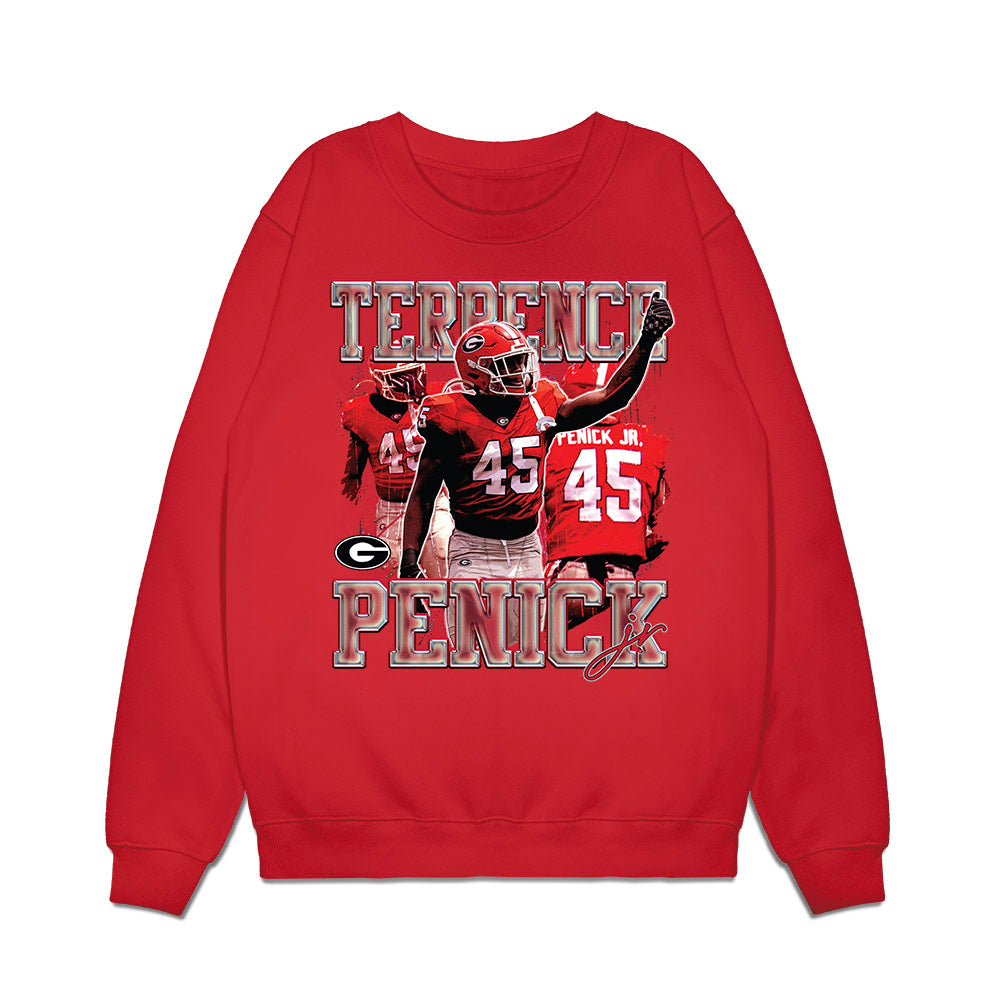 Georgia - NCAA Football : Terrence Penick Jr - Collage Premium Crewneck Sweatshirt-0