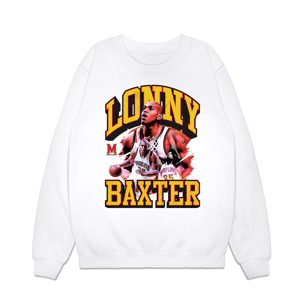 Maryland - Mens Basketball Alumni : Lonny Baxter - Collage Premium Crewneck Sweatshirt-0