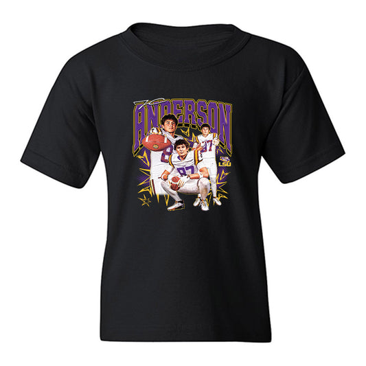 LSU - NCAA Football : JC Anderson - Collage Youth T-Shirt-0
