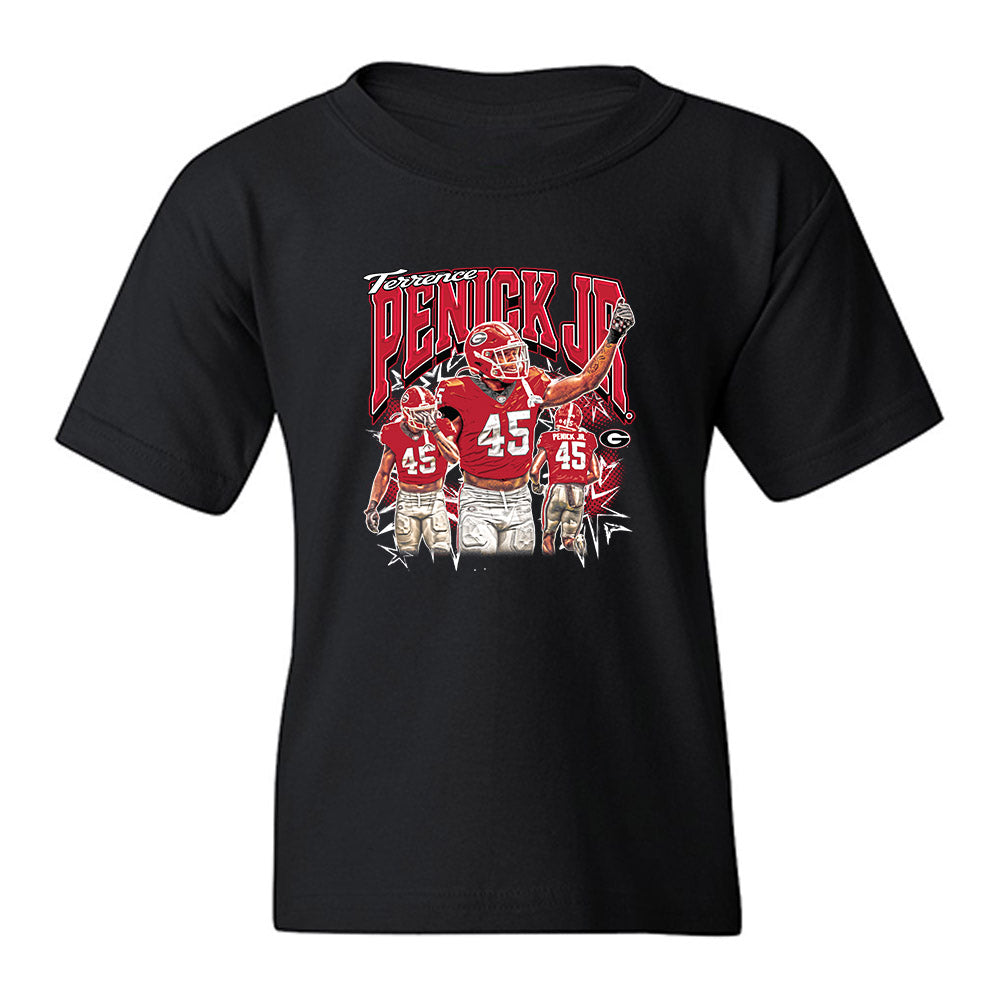 Georgia - NCAA Football : Terrence Penick Jr - Collage Youth T-Shirt-0