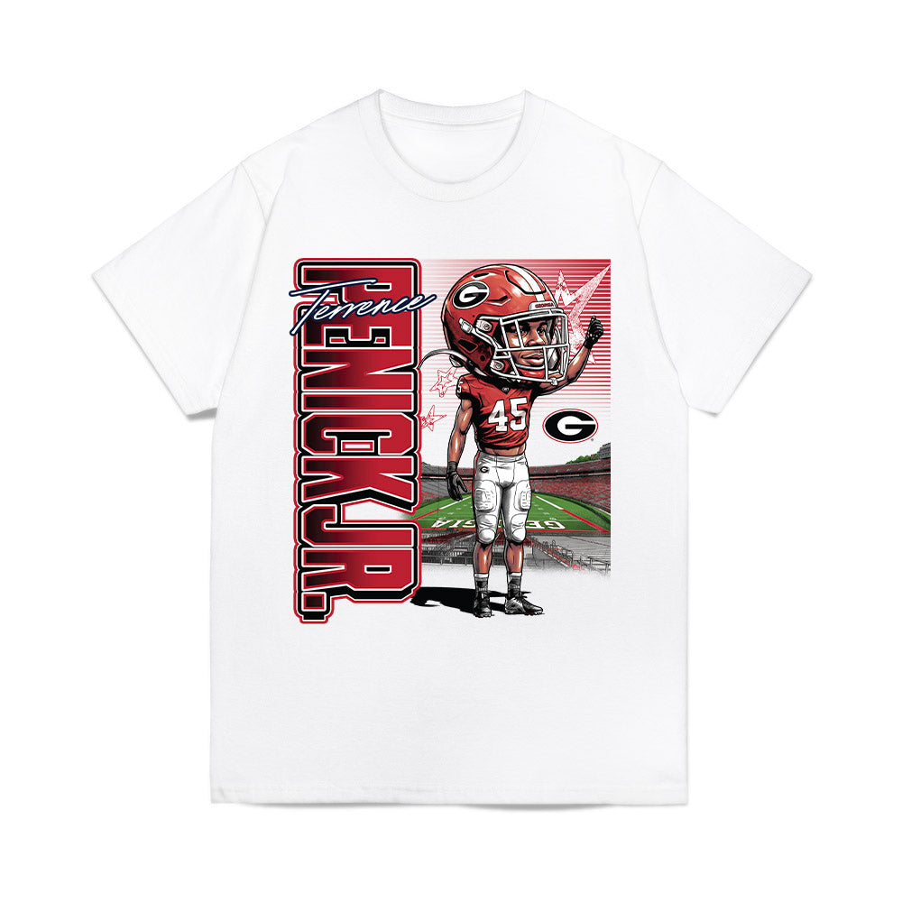 Georgia - NCAA Football : Terrence Penick Jr - Caricature Comfort Colors T-Shirt-0