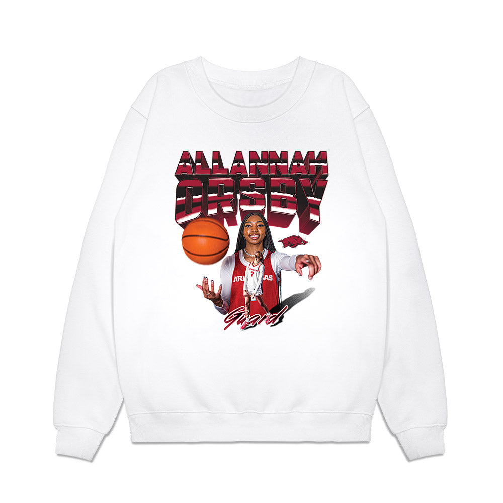 Arkansas - NCAA Womens Basketball : Allannah Orsby - Collage Premium Crewneck Sweatshirt-0
