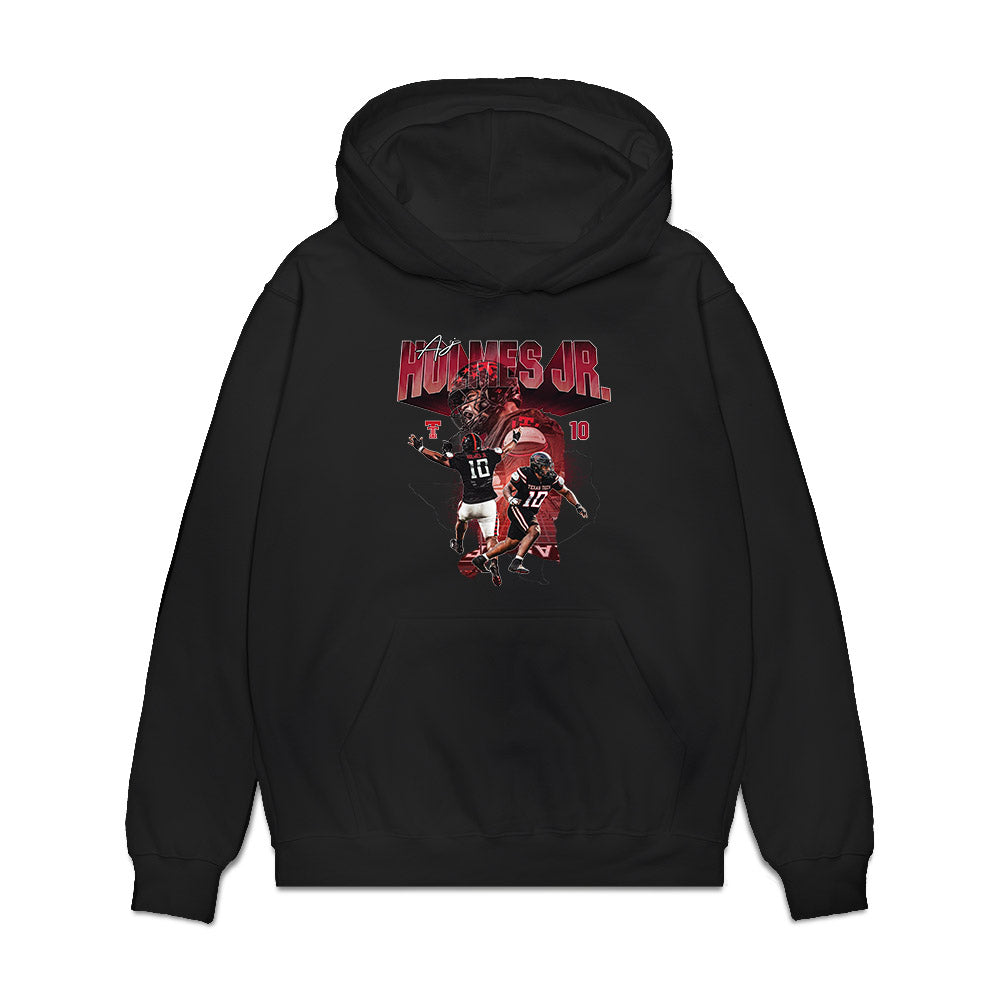 Texas Tech - NCAA Football : A.J. Holmes Jr. - Collage Premium Hooded Sweatshirt-0