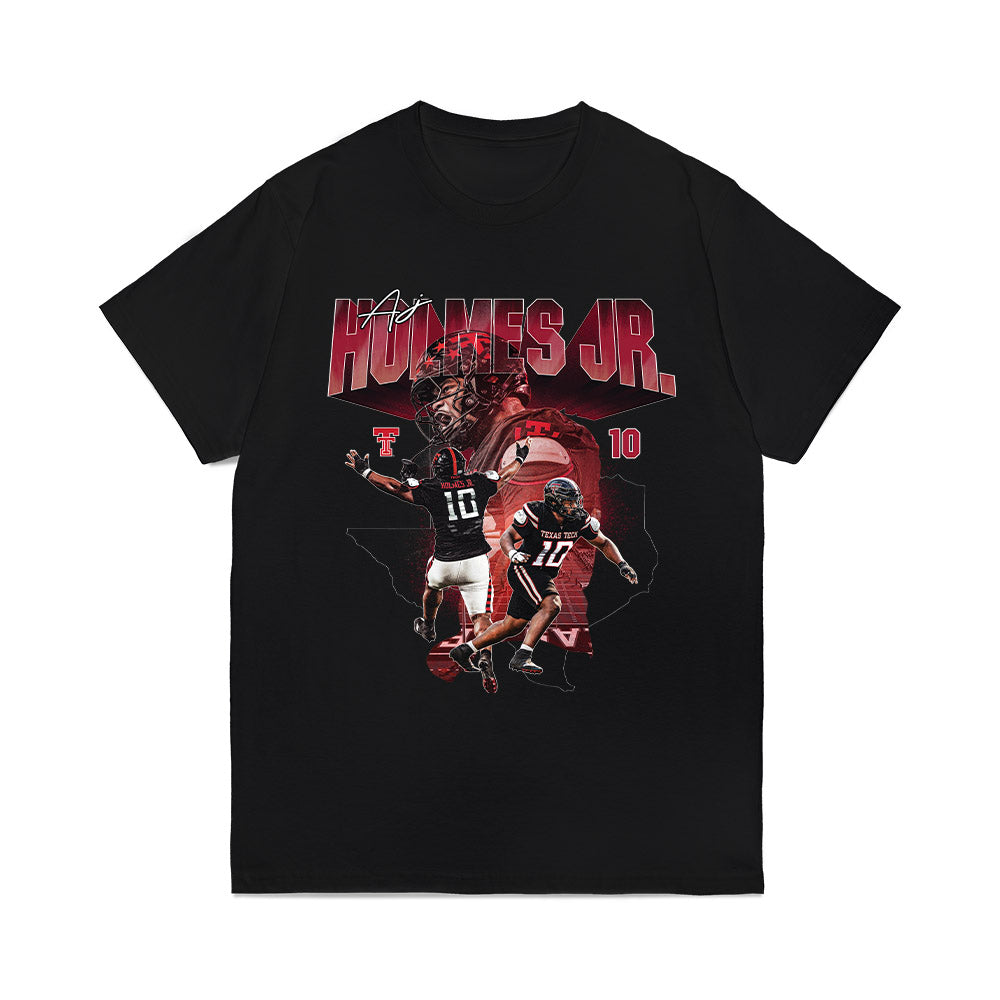 Texas Tech - NCAA Football : A.J. Holmes Jr. - Collage Comfort Colors T-Shirt-0