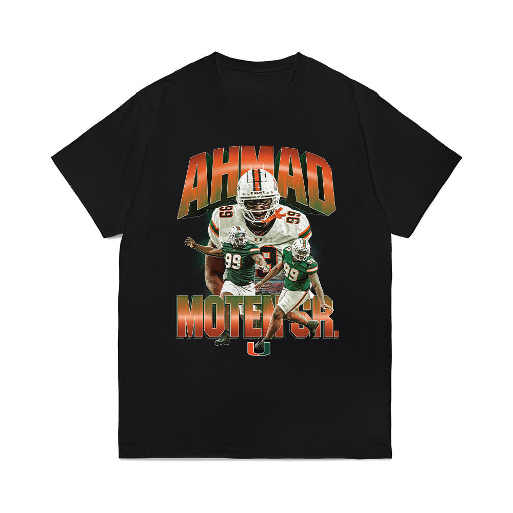 Miami - NCAA Football : Ahmad Moten Sr. - Collage Comfort Colors T-Shirt-0