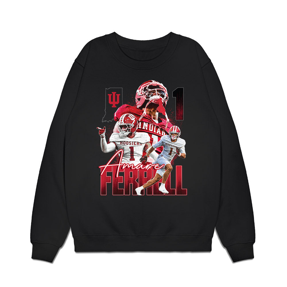 Indiana - NCAA Football : Amare Ferrell - Collage Premium Crewneck Sweatshirt-0