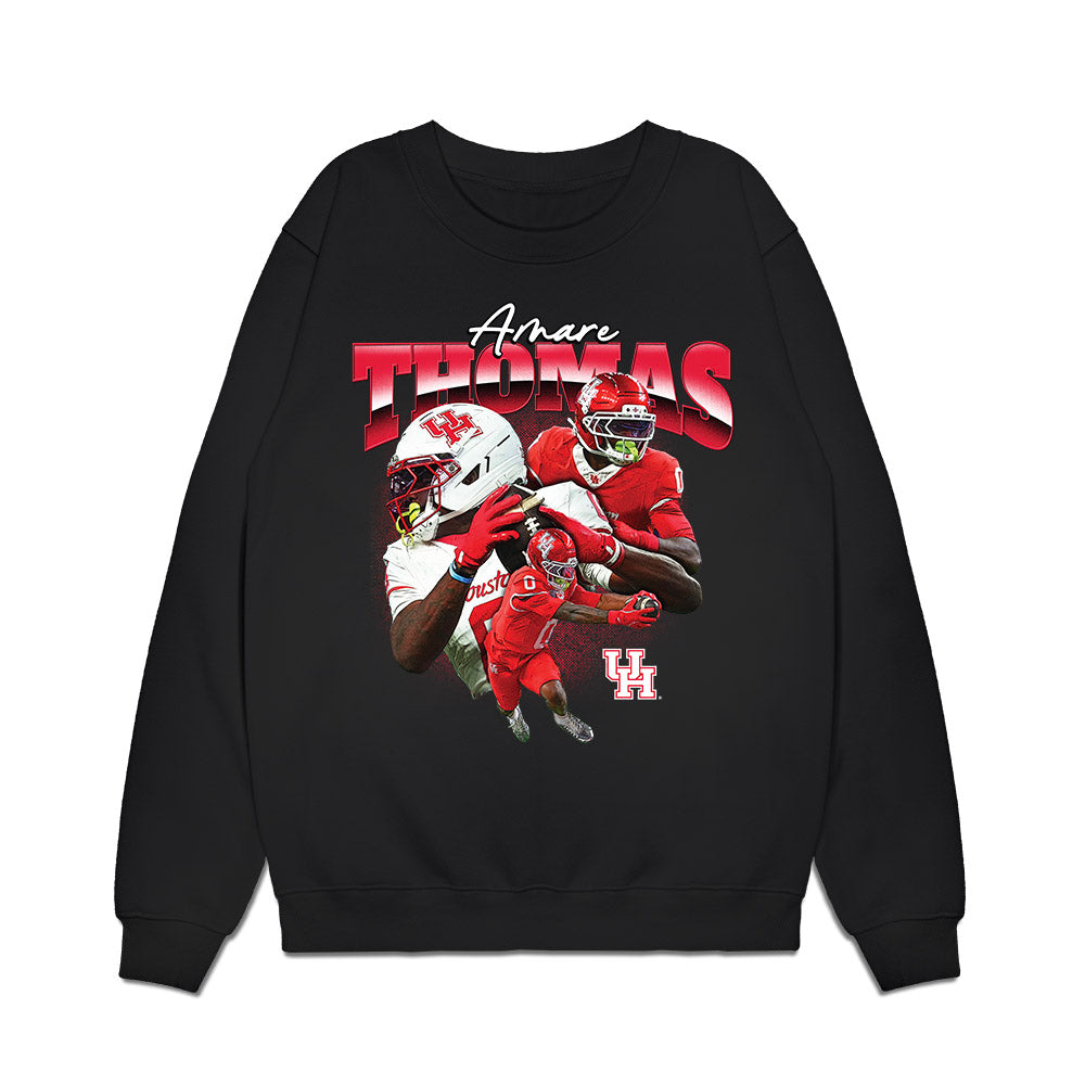 Houston - NCAA Football : Amare Thomas - Collage Premium Crewneck Sweatshirt-0