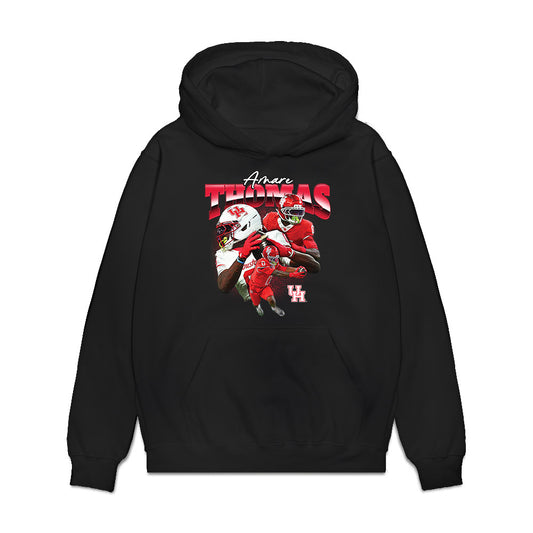 Houston - NCAA Football : Amare Thomas - Collage Premium Hooded Sweatshirt-0