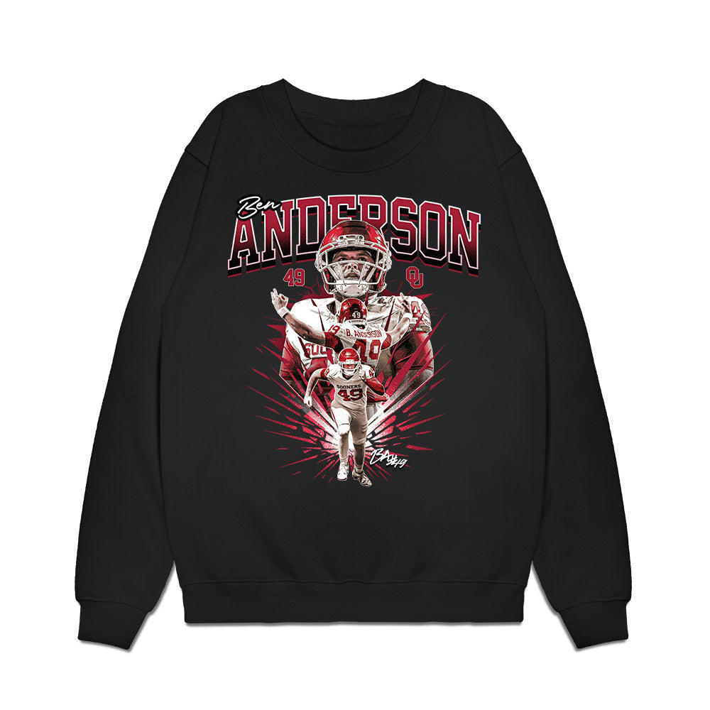 Oklahoma - NCAA Football : Ben Anderson - Collage Premium Crewneck Sweatshirt-0