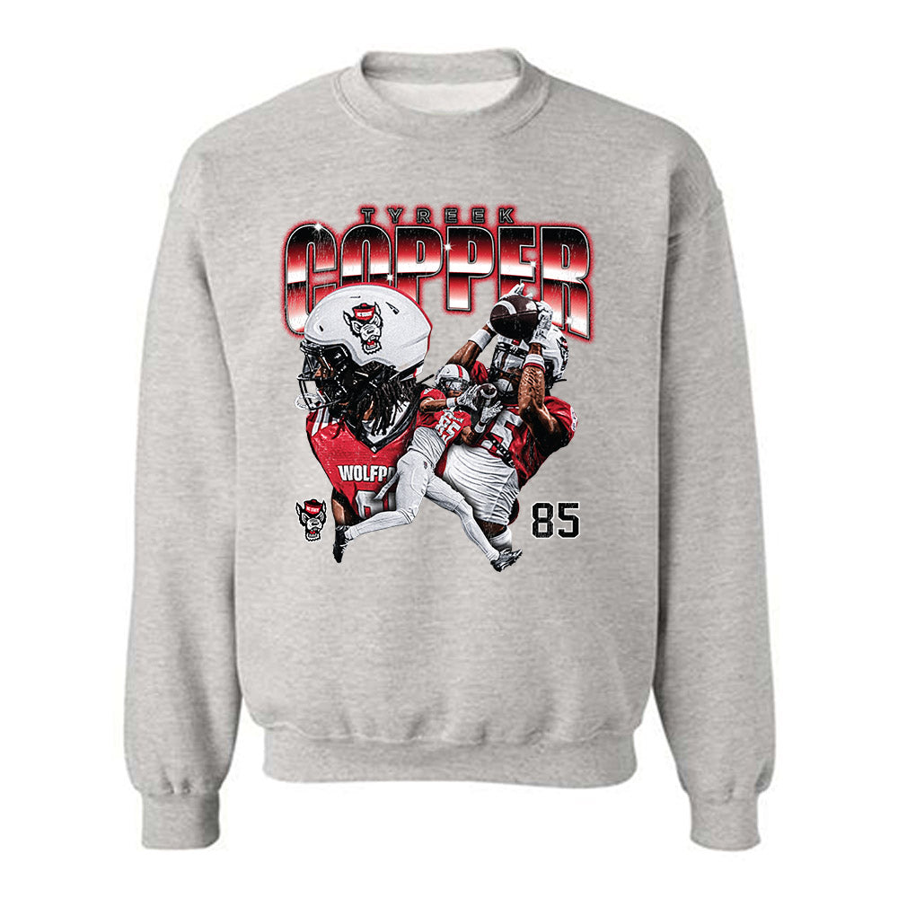 NC State - NCAA Football : Tyreek Copper - Collage Crewneck Sweatshirt-0