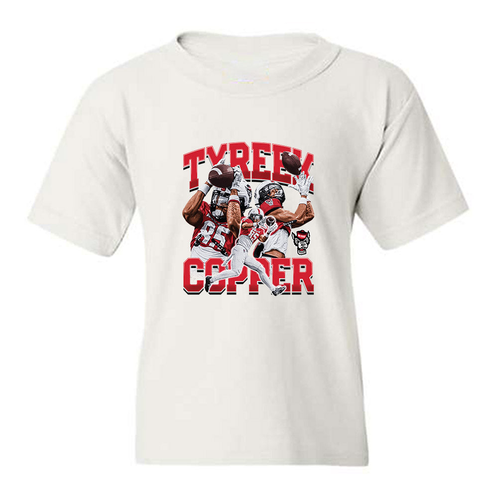 NC State - NCAA Football : Tyreek Copper - Collage Youth T-Shirt-0
